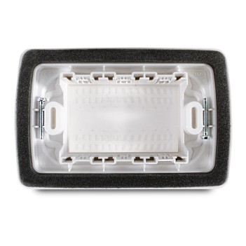 IDROBOX IP55 3-module White plate - Compatible with Matix MTX series