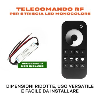 Telecomando 4 Zone per Mini Controller Dimmer RF + PUSH