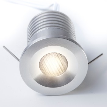 Punto Luce Led 4W 400lm DC 12V - Incasso Foro 25mm - Silver