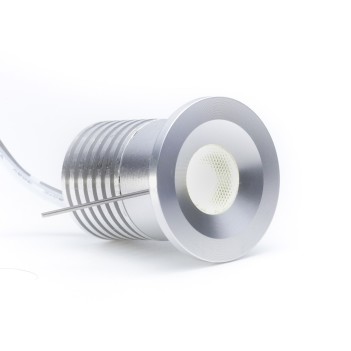 Punto Luce Led 4W 400lm DC 12V - Incasso Foro 25mm - Silver