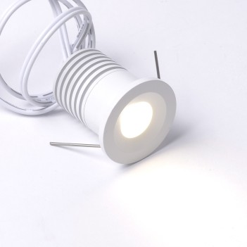 Punto Luce Led 4W 400lm DC 12V - Incasso Foro 25mm - Bianco