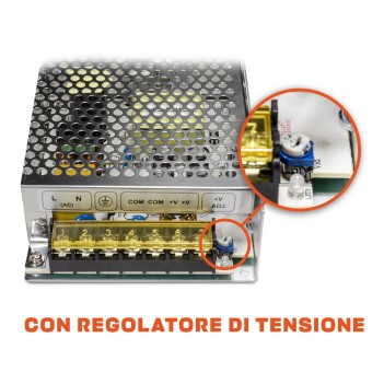 Alimentatore Traforato Metallico 150W 24V per Strisce Led -