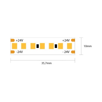 Striscia Led serie H.C. CRI95 48W 5000lm 24V IP20 PCB 10mm