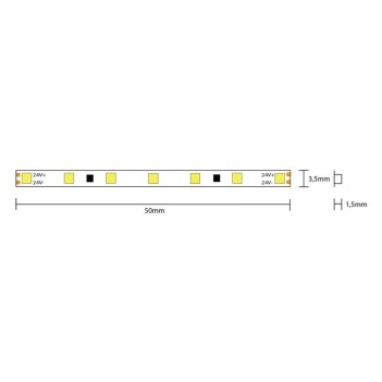 H.C. Series Led Strip Slim 50W 5000lm 24V IP20 PCB 3.5mm 700 SMD Reel 2216 en