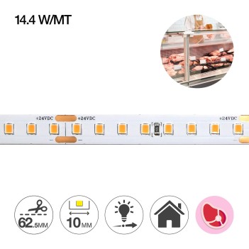 Led strip for meat and salami food counter 72W 24V 3100K coil