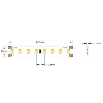 Led strip for food counter with fruit and vegetables 72W 24V 4000K coil of 640