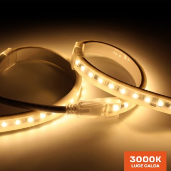 Led Strip Light 230VAC 12W/M SMD2835 for outdoor IP65