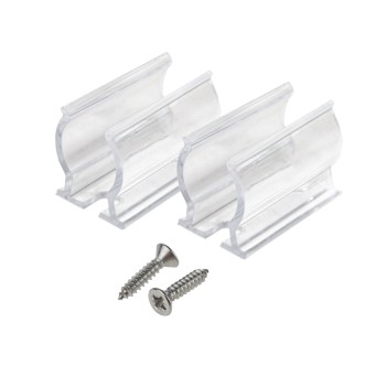 Set of 2 Wide Transparent Clips for NEONFLEX NS-361 fixing