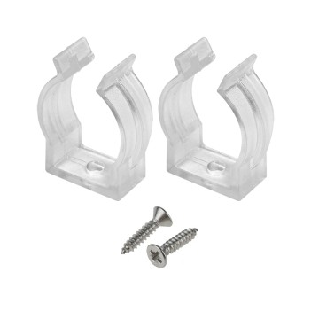 2x Clip Stretti Trasparenti per fissaggio NEONFLEX NS-361