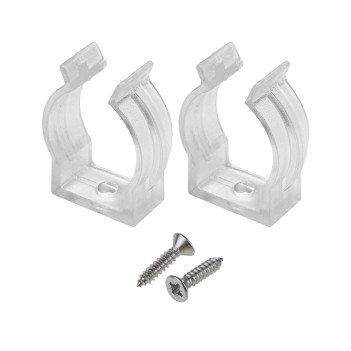 2x Narrow Transparent Clips for NEONFLEX NS-361 fixing