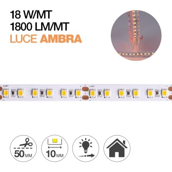 Striscia Led 90W 1800lm/mt 24V IP20 PCB 10mm Bobina da 600