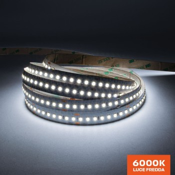 Striscia Led H.C. CRI95 130W 15600lm 24V IP20 PCB 12mm Bobina da 800 SMD 2835