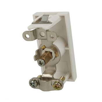 White Female TV socket - Compatible with Bticino Axolute series en