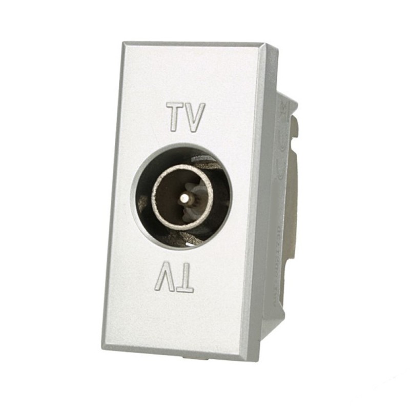 Presa TV Passante Maschio Silver - Compatibile Serie Presa TV Passante Maschio Silver - Compatibile Serie