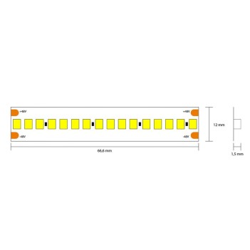 Led Strip H.C. Series CRI95 + 180W 20.000lm 48V IP20 PCB 12mm Coil 1200 SMD