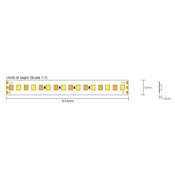 Striscia Led 24V 140W CCT Kelvin Variabile da 2700k - 6000k