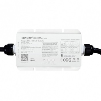 MiBoxer MiLight WL5-WP Ricevitore Smart WiFi 20A DC 12-36V per Strip Led - Impermeabile IP67