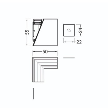 90 DEGREE CONNECTOR OUTSIDE WALLE12 WHITE