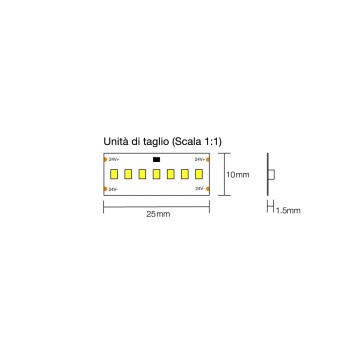 Led Strip H.C. Series 100W 10500lm 24V IP20 PCB 10mm 1400 SMD