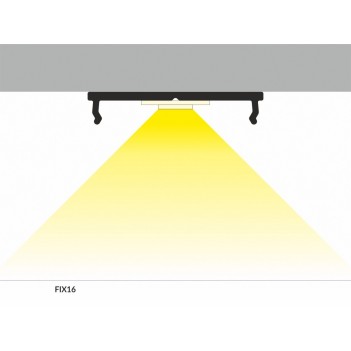 FIX16 flat aluminum profile for led strip - Anodized 2mt - Profilp only en