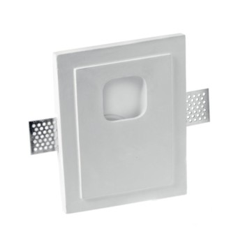 Square inclined ceiling recessed Plaster Spotlight holder ART1215 - with GU10
