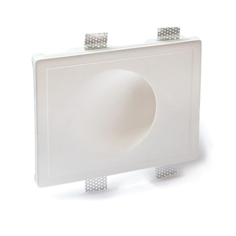 Recessed wall spotlight holder in Plaster with recessed optic ART85 - with GU10