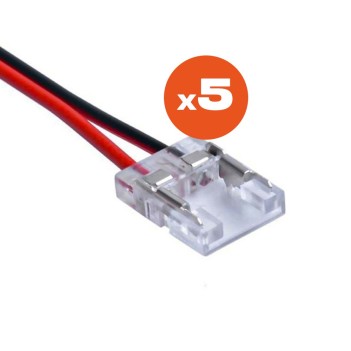 5x Connettore invisibile per collegare strisce led 8mm +