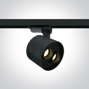 Faretto Led per Binario Trifase SERIE DARK LIGHT 12W 960lm 3000K CRI90 40D Colore Nero