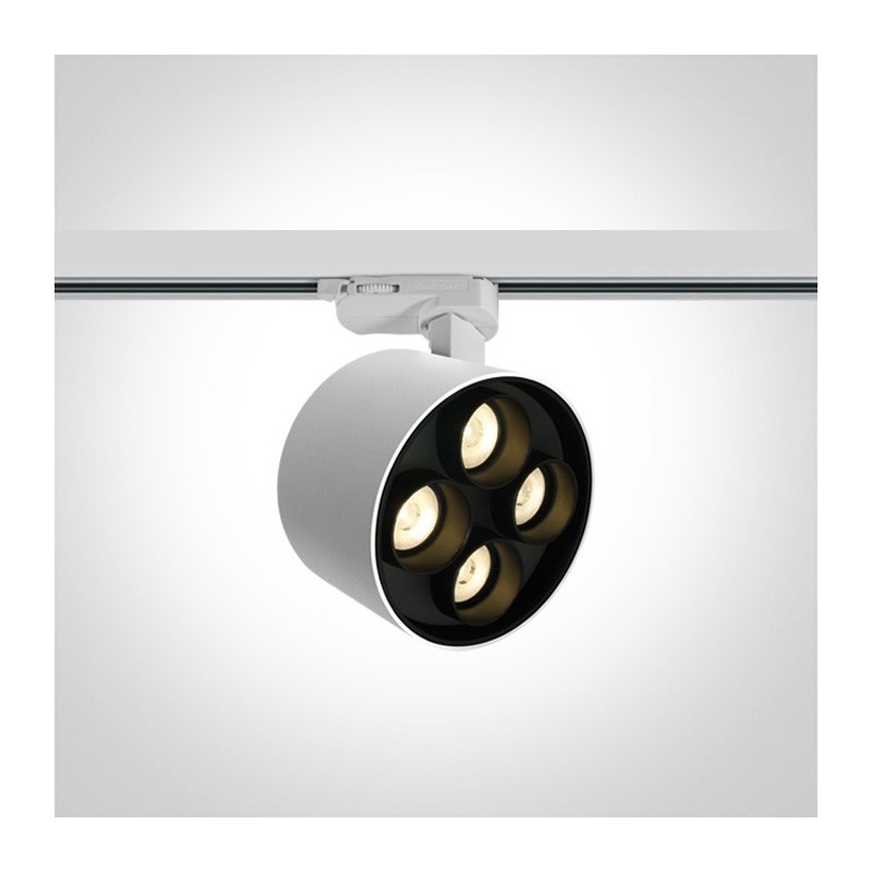 Faretto Led per Binario Trifase SERIE DARK LIGHT 24W 1920lm 3000K CRI90 40D Colore Bianco