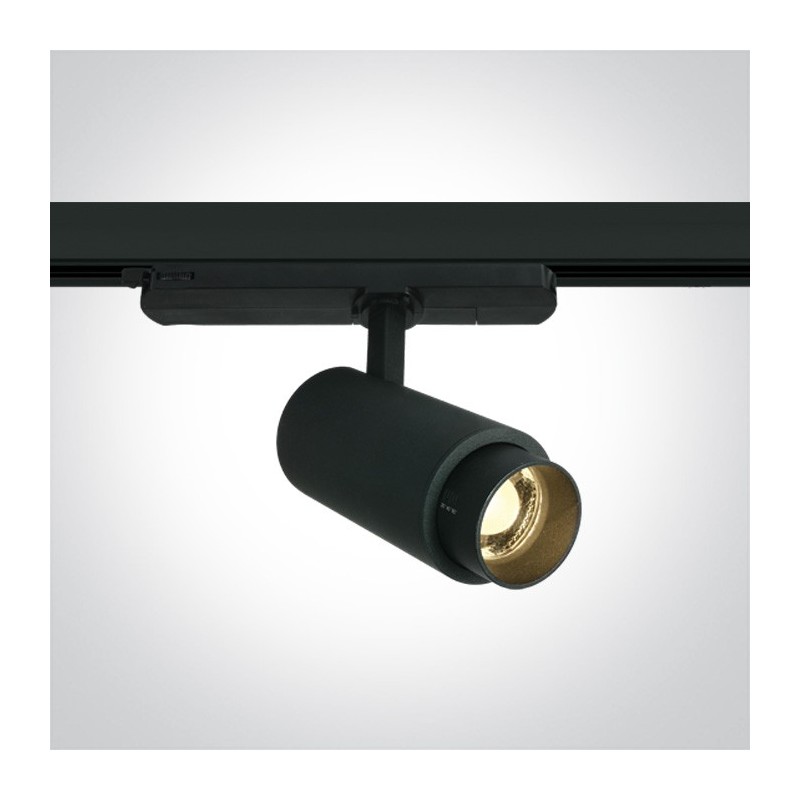 Faretto Led per Binario Trifase SERIE ZOOMABLE 15W 1350lm 20D-60D Angolo Luce Regolabile Colore Nero