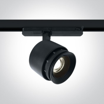 Faretto Led per Binario Trifase SERIE ZOOMABLE 30W 2550lm 12D-60D Angolo Luce Regolabile Colore Nero