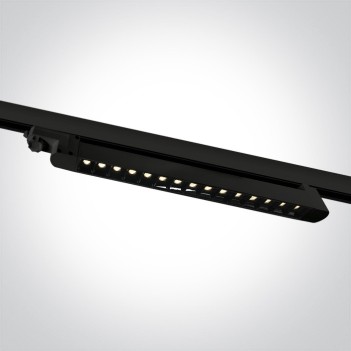 Barra Led per Binario Trifase SERIE LINEAR 15W 1200lm 30D Colore Nero Orientabile