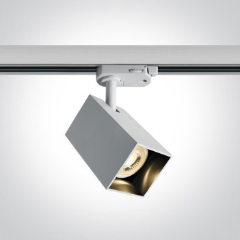 Square Led Spotlight for Three-phase Track DARK LIGHT SERIES with GU10 lamp