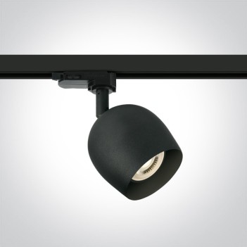 CONE RETRO 3-Phase Track Led Spotlight with GU10 Lampholder Colour Black