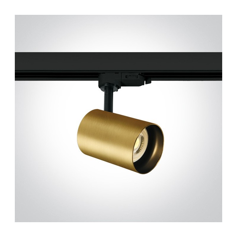 DARK LIGHT SERIES 3-Phase Track Led Spotlight with GU10 Lampholder Gold Colour