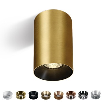 Ceiling Light with GU10 Connection CHILL OUT CYLINDER Series 135mm D75mm Spotlight Colour Gold