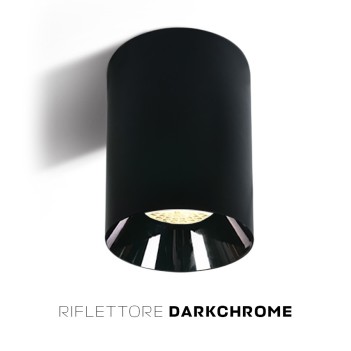 Ceiling Light with GU10 Connection CHILL OUT CYLINDER Series 135mm D75mm Spotlight Colour Black