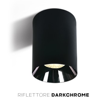 Faretto da Soffitto con Attacco GU10 Serie CHILL OUT CYLINDER 135mm D75mm Spotlight Colore Nero