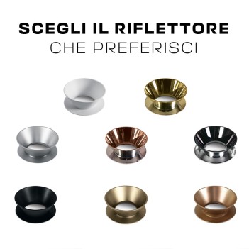 Faretto da Soffitto con Attacco GU10 Serie CHILL OUT CYLINDER 135mm D75mm Spotlight Colore Nero