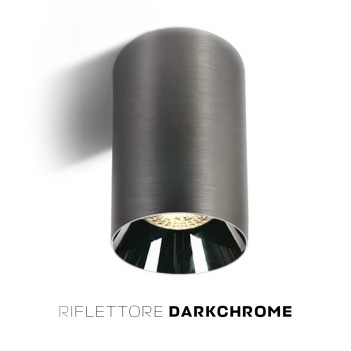 Faretto da Soffitto con Attacco GU10 Serie CHILL OUT CYLINDER 135mm D75mm Spotlight Colore Titanio