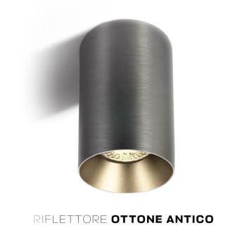 Faretto da Soffitto con Attacco GU10 Serie CHILL OUT CYLINDER 135mm D75mm Spotlight Colore Titanio