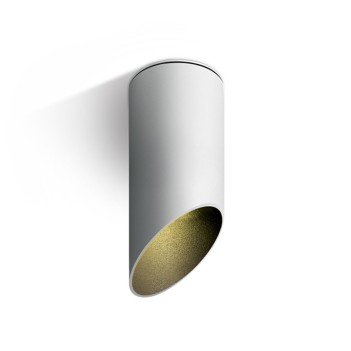 Faretto da Soffitto con Attacco GU10 Serie CUT CYLINDER 150mm D60 Spotlight Colore Bianco