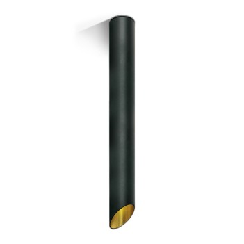 Faretto da Soffitto con Attacco GU10 Serie CUT CYLINDER 500mm D60 Spotlight Colore Nero