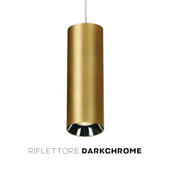Spotlight with GU10 socket Pendant Cylinder series design Dark Light - Brass