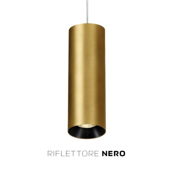 Spotlight with GU10 socket Pendant Cylinder series design Dark Light - Brass