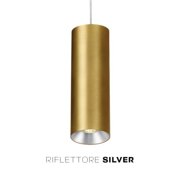 Spotlight with GU10 socket Pendant Cylinder series design Dark Light - Brass