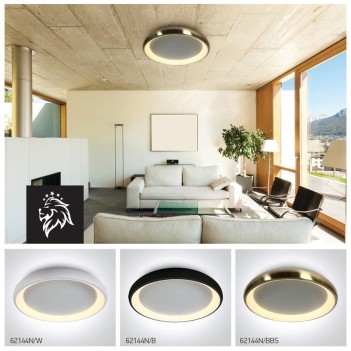 Plafoniera da Soffitto 30W 2550lm 3000K D400 IP20 Colore Oro Spazzolato Serie DECOR