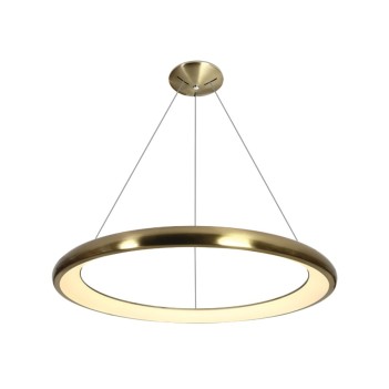 Lampadario Led a Sospensione Design Circolare The Ring colore dorato 50W 3000lm
