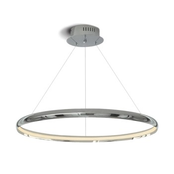 Circular Design Suspension Led Chandelier The Ring Chrome color 19W 1000lm en