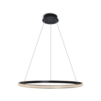 Lampadario Led a Sospensione Design Circolare Crystal Swirl